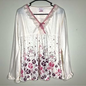 < Vintage Sindrella Teddy Bear Sleep Shirt >